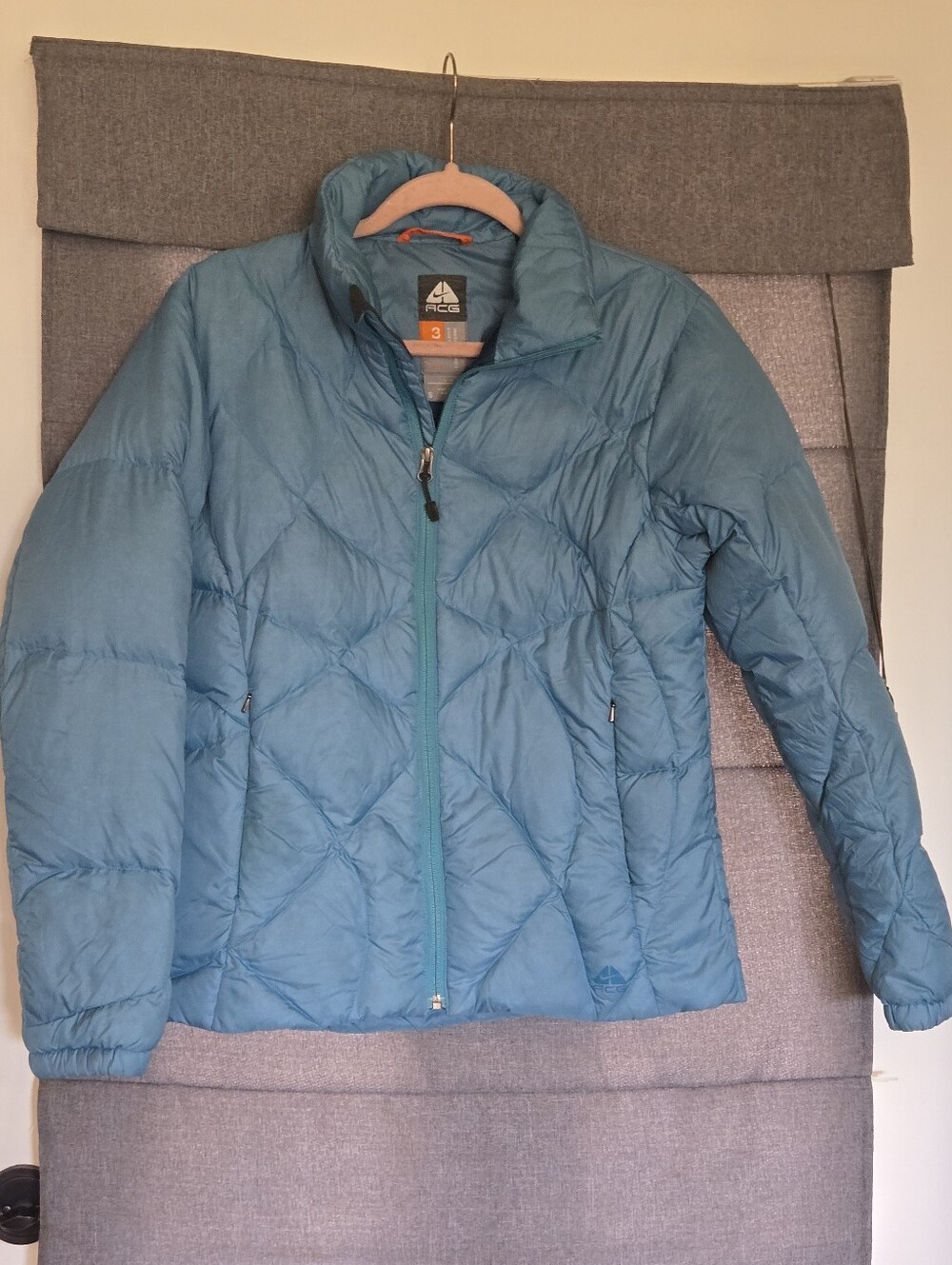 Nike ACG goose down outer layer puffer jacket in blue